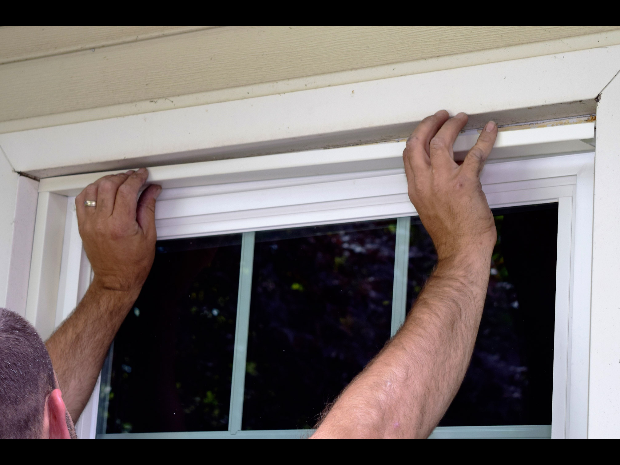 Aluminum is added to window casing.